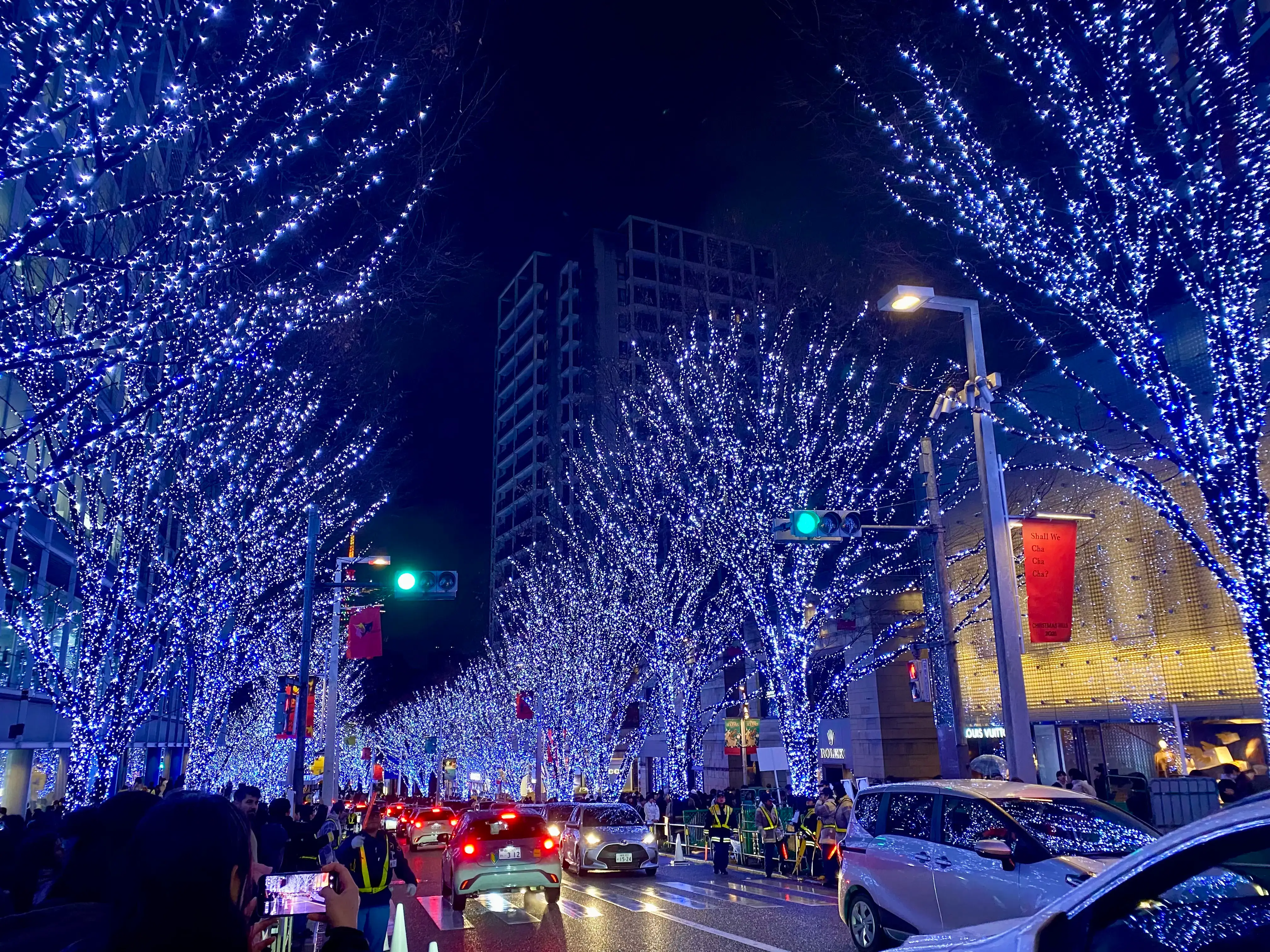 圣诞夜的六本木灯光